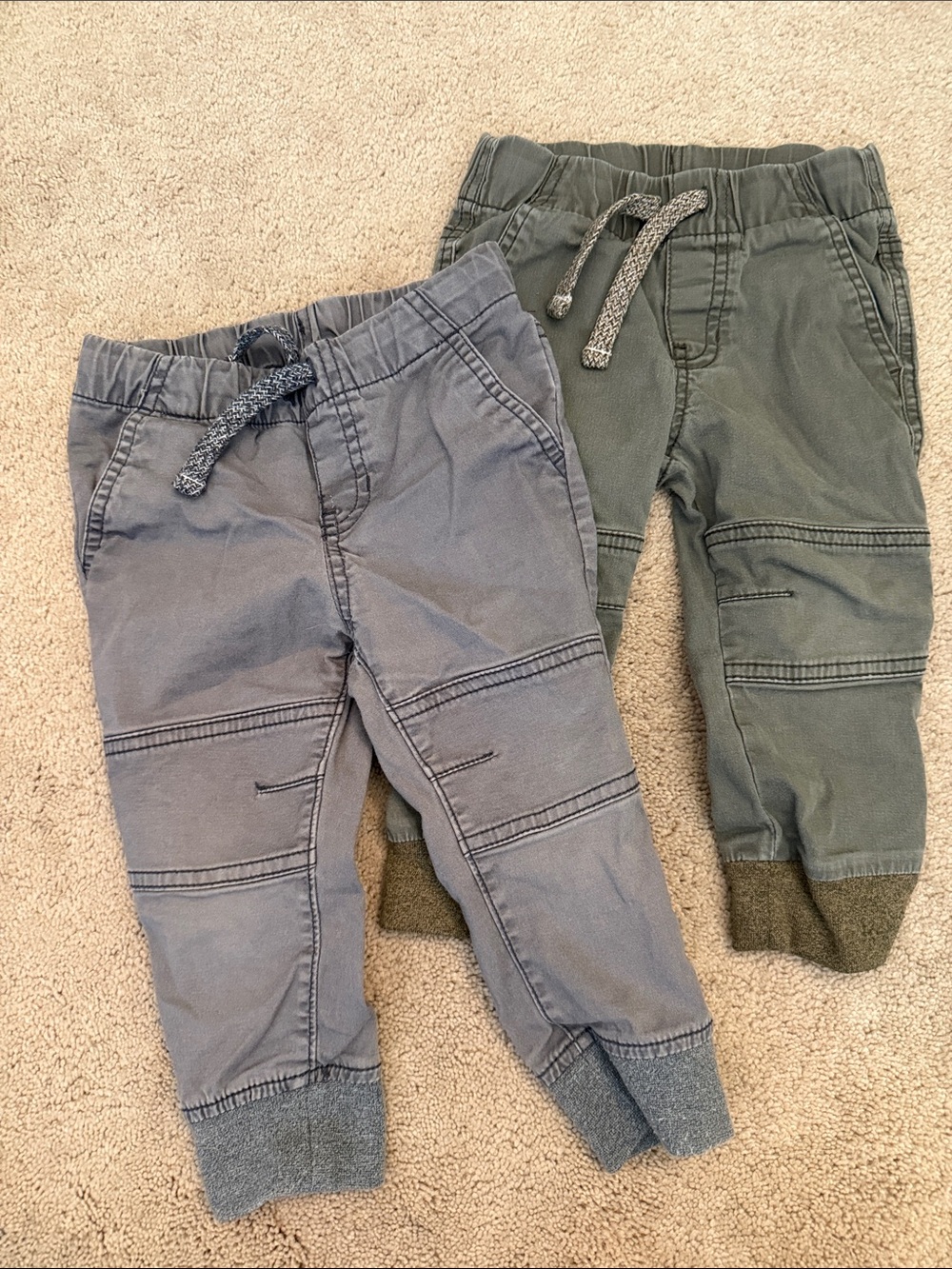 Cat & Jack Kids Jogger Pants in Gray and Olive Green